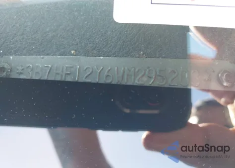 1998 Dodge Ram 1500 St from USA, damaged, VIN 3B7HF12Y6WM295203